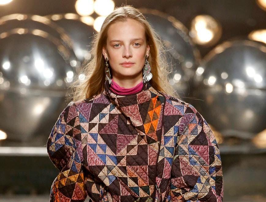 isabel marant rtw fall winter 2019-20 _ paris february march 2019_ clothing apparel fashion person human robe gown