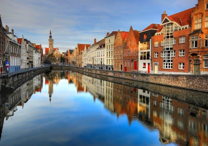 bruges castle architecture building fort water outdoors moat ditch canal