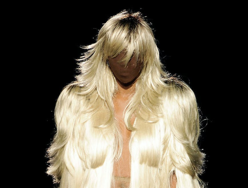 catwalk,maison martin margiela paris person human hair fur