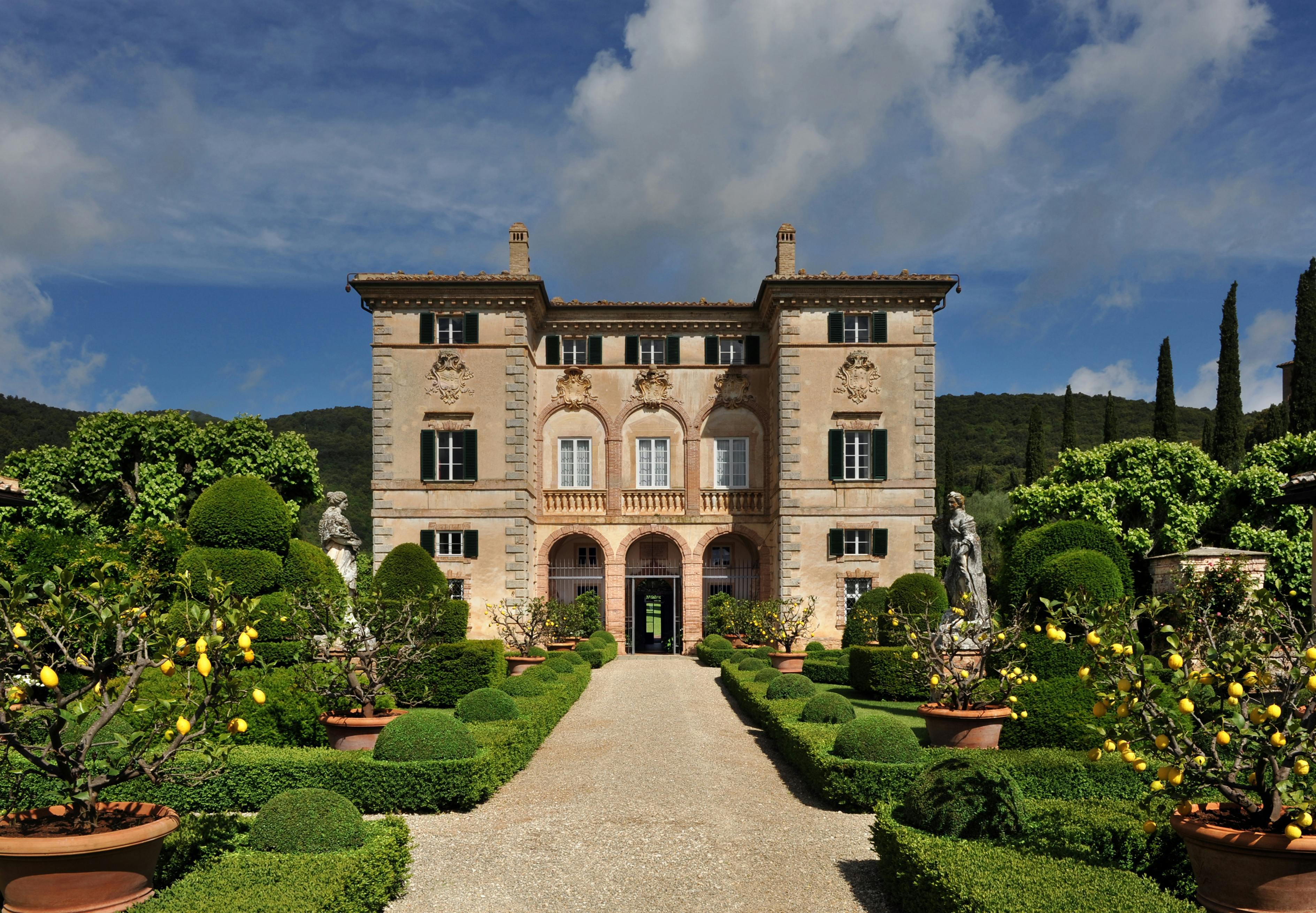 grass plant hedge fence housing building mansion house villa