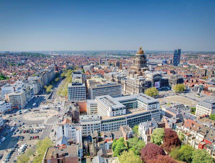 landscape outdoors nature scenery downtown city urban building town aerial view