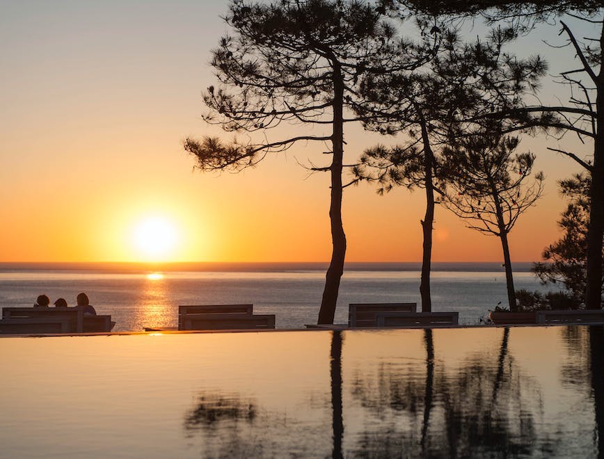 waterfront water nature pier dock port outdoors sky sunset dusk