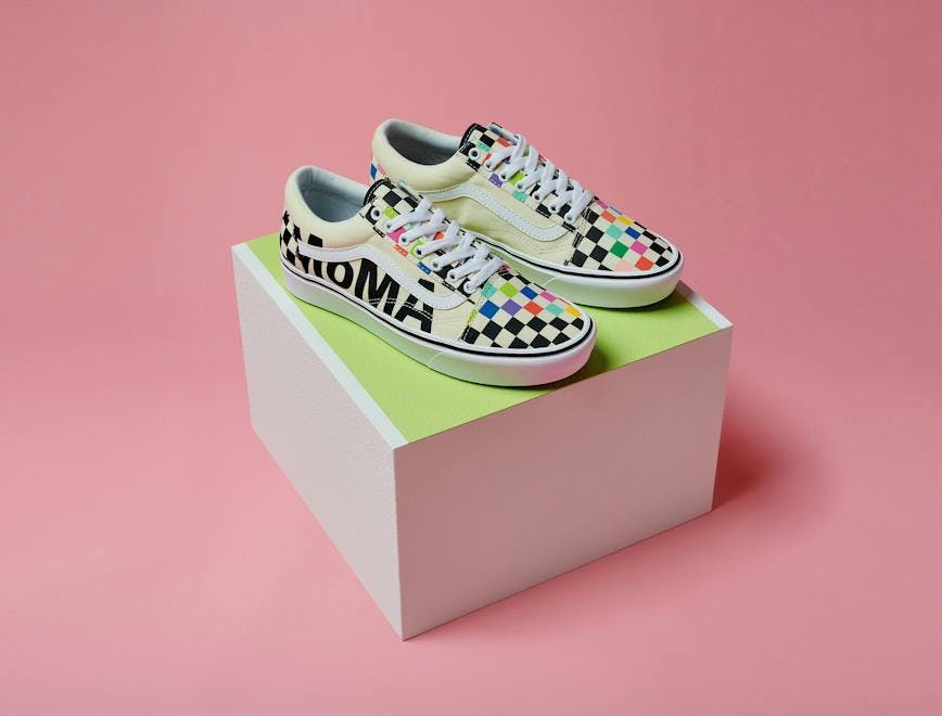 product studio aim photography holiday 20 holiday 2020 moma footwear classics unisex women's womens mens men's pair shoe clothing apparel sneaker canvas box