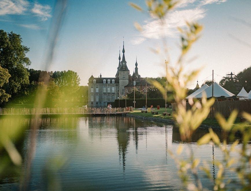 spire steeple building architecture tower water outdoors nature