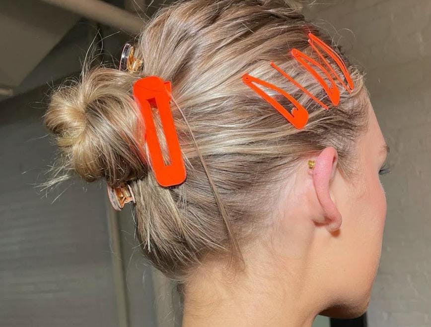 person human hair slide