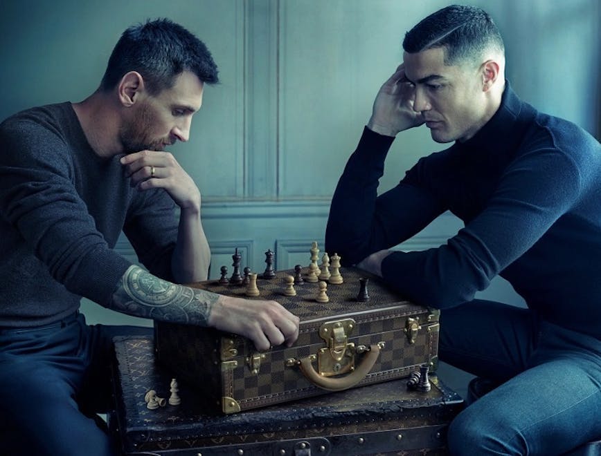 Lionel Messi et Cristiano Ronaldo pour la campagne Louis Vuitton.