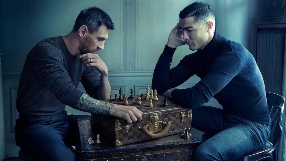 Lionel Messi et Cristiano Ronaldo pour la campagne Louis Vuitton.