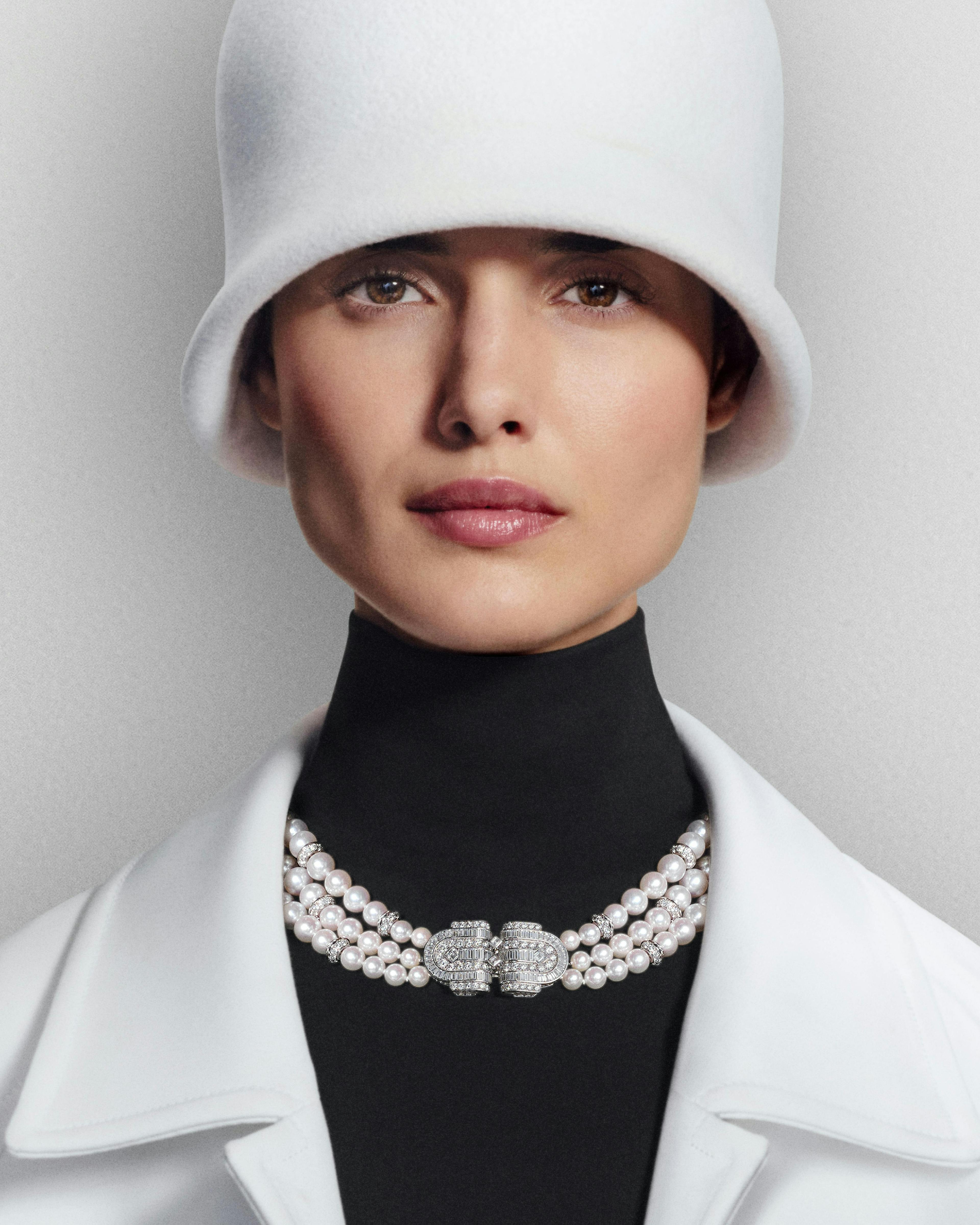 necklace accessories jewelry coat face person woman adult female hat