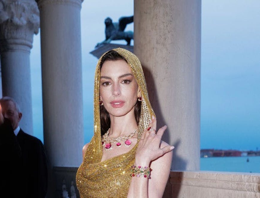 Anne Hathaway à l'événement "Bulgari Mediterranea High Jewelry" à Venise.