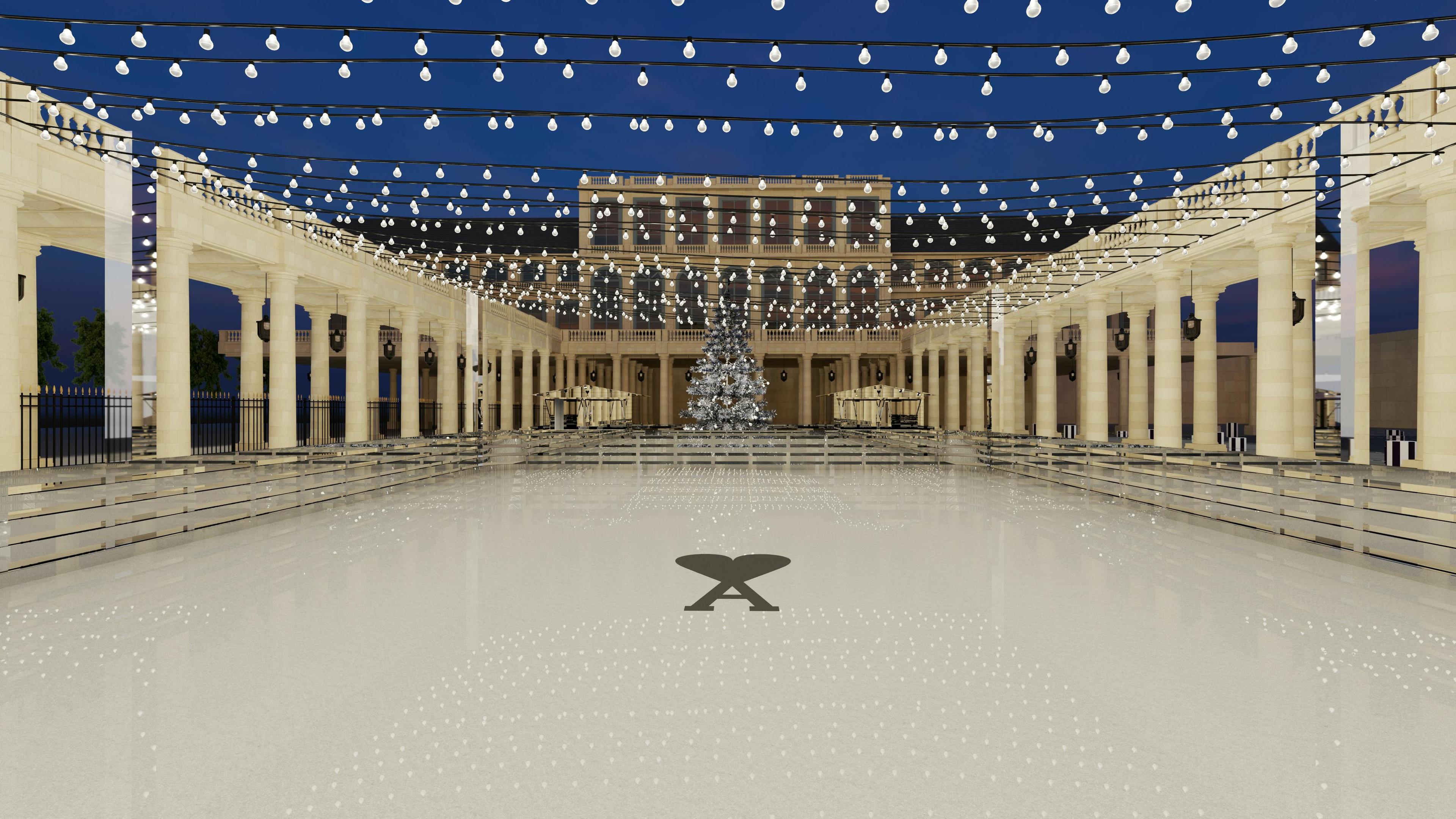 floor flooring lighting indoors architecture building ballroom room person