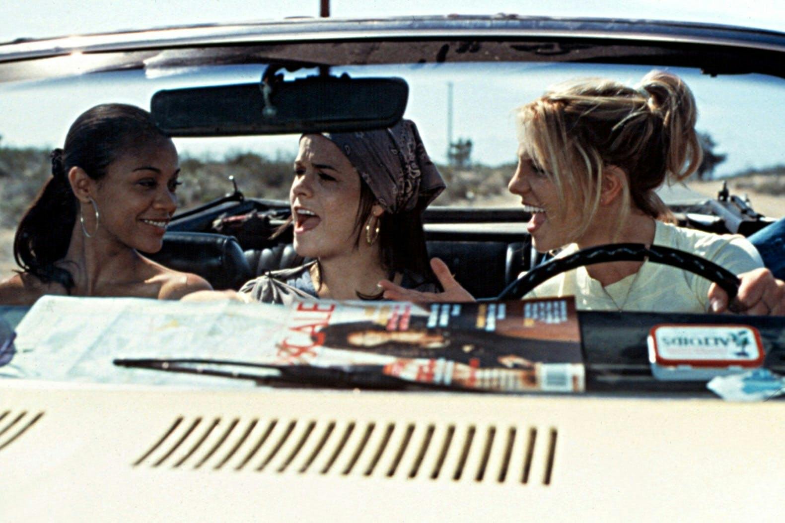 Britney Spears, Zoe Saldana et Taryn Manning dans "Crossroads".