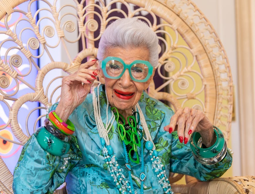 Iris Apfel en Iris Apfel x H&M.