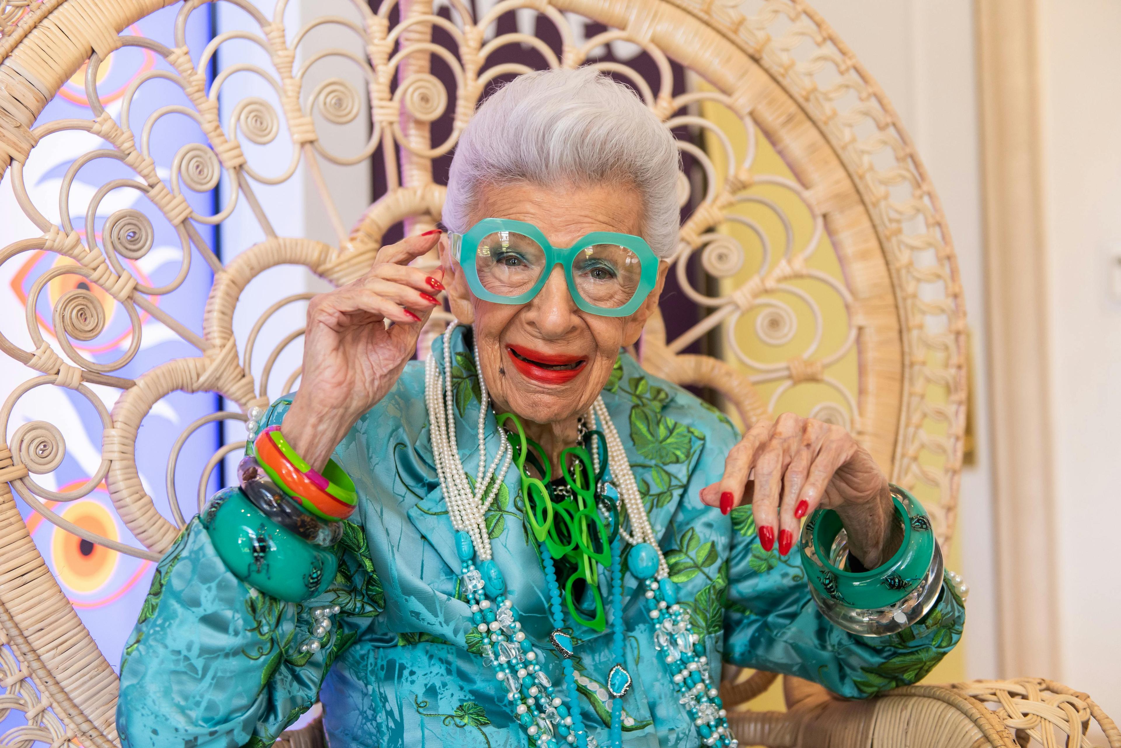 Iris Apfel en Iris Apfel x H&M.