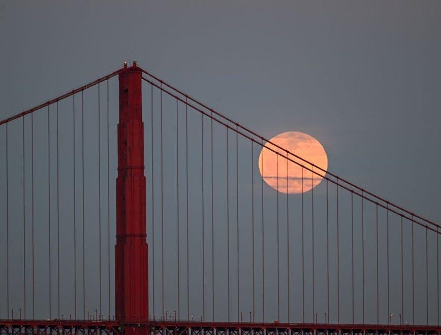 nature night outdoors bridge astronomy moon