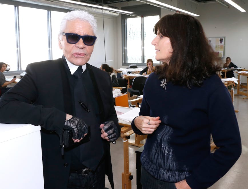 Virginie Viard et Karl Lagerfeld. © Getty Images